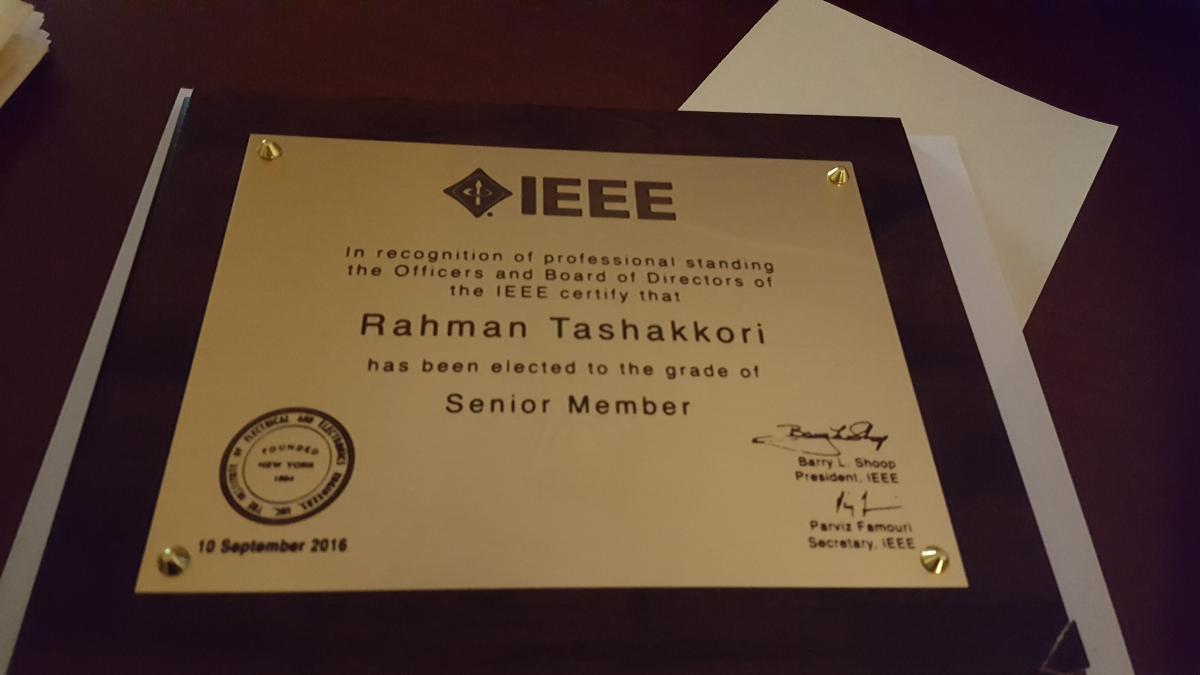 IEEE Senior Member plaque